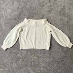 White Off Shoulder Sweater